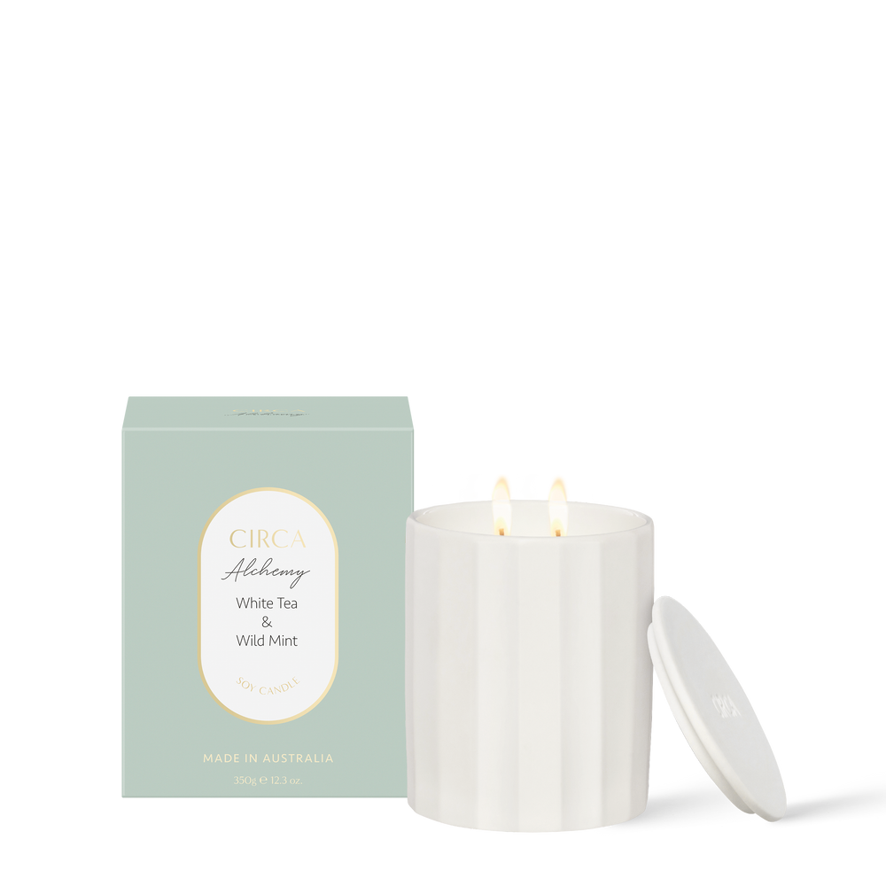 350g Candle - White Tea and Wild Mint