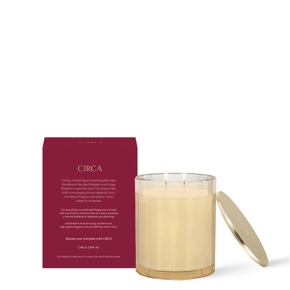 350g Candle - Raspberry & Rhubarb