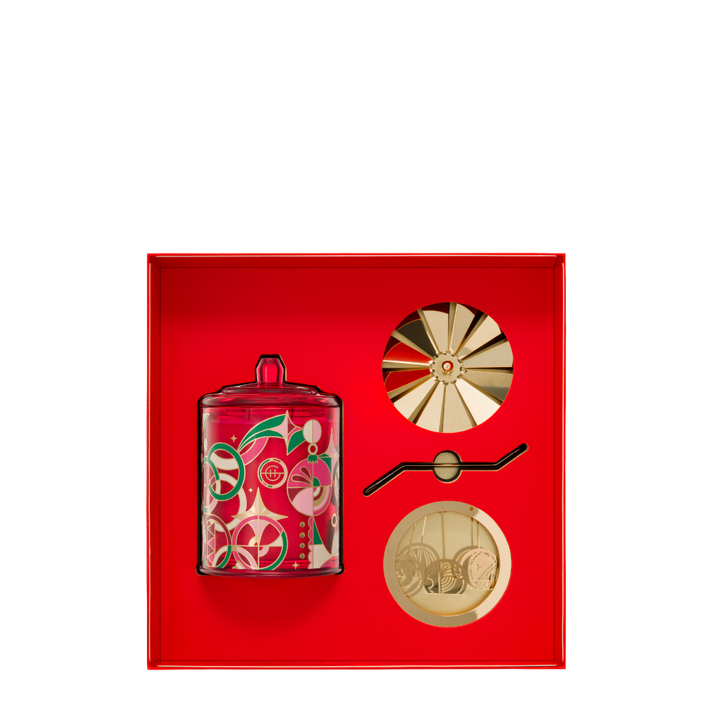 Candle with Spinning Carousel Gift Set - Kyoto in Bloom