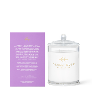 Glasshouse Fragrances 380g A Moment In Tokyo Candle - Back of the product shot